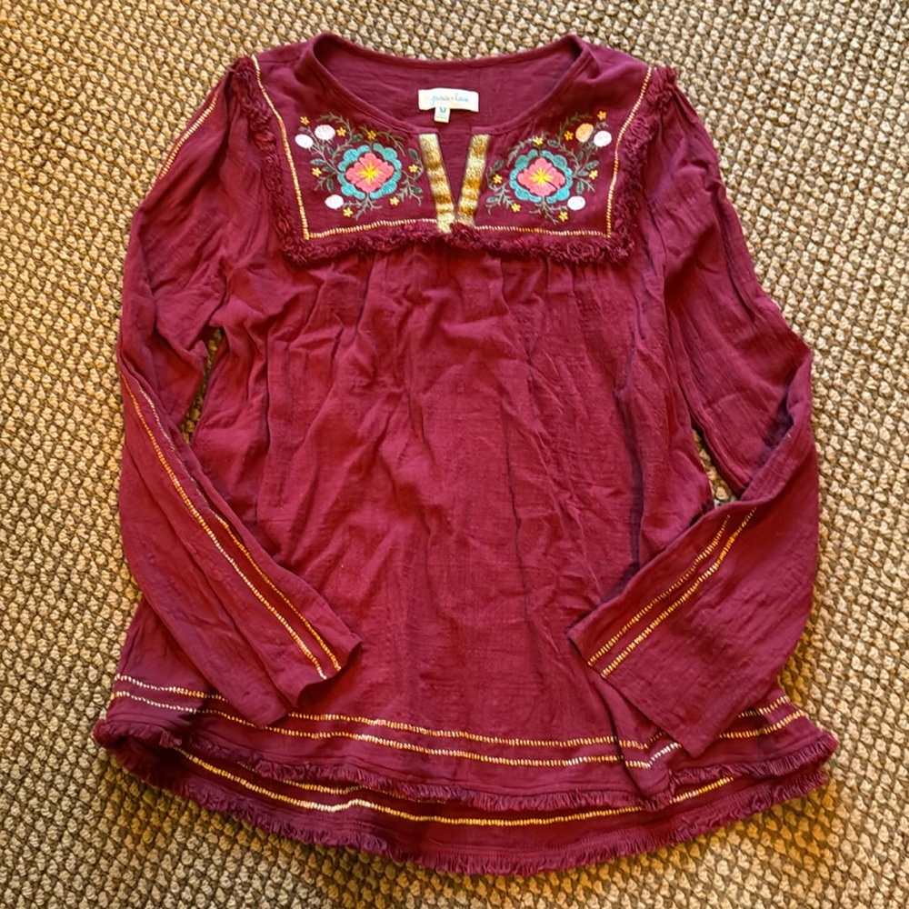Grace and lace embroidered top